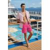 COOFANDY Men’s 7″ Swim Trunks with Compression Liner Stretch Swimming Shorts with Zipper Pockets(Hot Pink)