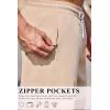 COOFANDY Men’s 7″ Swim Trunks with Compression Liner Stretch Swimming Shorts with Zipper Pockets(Khaki)