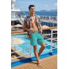 COOFANDY Men’s 7″ Swim Trunks with Compression Liner Stretch Swimming Shorts with Zipper Pockets(Teal)