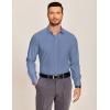 COOFANDY Men’s Business Dress Shirts Wrinkle Free Long Sleeve Regular Fit Dress Shirt Textured Casual Button Down Shirts(Blue)
