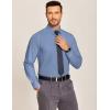 COOFANDY Men’s Business Dress Shirts Wrinkle Free Long Sleeve Regular Fit Dress Shirt Textured Casual Button Down Shirts(Blue)