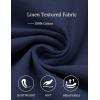 COOFANDY Mens Button Down Shirt Short Sleeve Casual Stylish Cotton Shirts Linen Textured Summer Beach Wedding Shirt(Midnight Blue)