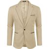 COOFANDY Men’s Casual Blazer Jacket Slim Fit Sports Coat Business Suit Jackets One Button(Apricot)