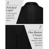 COOFANDY Men’s Casual Blazer Jacket Slim Fit Sports Coat Business Suit Jackets One Button(Black)