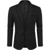 COOFANDY Men’s Casual Blazer Jacket Slim Fit Sports Coat Business Suit Jackets One Button(Black)