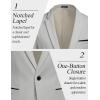 COOFANDY Men’s Casual Blazer Jacket Slim Fit Sports Coat Business Suit Jackets One Button(Light Gray)