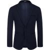 COOFANDY Men’s Casual Blazer Jacket Slim Fit Sports Coat Business Suit Jackets One Button(Navy Blue)