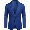 COOFANDY Men’s Casual Blazer Jacket Slim Fit Sports Coat Business Suit Jackets One Button(Royal Blue)