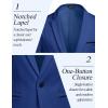 COOFANDY Men’s Casual Blazer Jacket Slim Fit Sports Coat Business Suit Jackets One Button(Royal Blue)