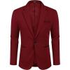 COOFANDY Men’s Casual Blazer Jacket Slim Fit Sports Coat Business Suit Jackets One Button(Wine Red)