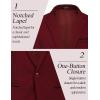 COOFANDY Men’s Casual Blazer Jacket Slim Fit Sports Coat Business Suit Jackets One Button(Wine Red)