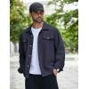 COOFANDY Men’s Cotton Denim Jacket Lightweight Trucker Western Jackets Casual Fashion Jean Coat(A-black)
