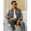 COOFANDY Men’s Flannel Long Sleeve Plaid Button Down Shirt with Pockets(Grey)