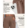 COOFANDY Mens Linen Shorts Casual Drawstring Elastic Waist Lightweight Summer Vacation Beach Shorts(Brown)