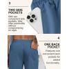 COOFANDY Mens Linen Shorts Casual Drawstring Elastic Waist Lightweight Summer Vacation Beach Shorts(Dark Blue)