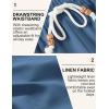 COOFANDY Mens Linen Shorts Casual Drawstring Elastic Waist Lightweight Summer Vacation Beach Shorts(Dark Blue)