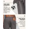 COOFANDY Mens Linen Shorts Casual Drawstring Elastic Waist Lightweight Summer Vacation Beach Shorts(Grey)