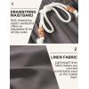 COOFANDY Mens Linen Shorts Casual Drawstring Elastic Waist Lightweight Summer Vacation Beach Shorts(Grey)