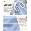 COOFANDY Mens Linen Shorts Casual Drawstring Elastic Waist Lightweight Summer Vacation Beach Shorts(Sky Blue)