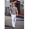 COOFANDY Mens Slim Fit Knit Polo Shirts Business Lightweight Polo Sweater Casual Summer Ribbed Textured Collared T Shirt(Light Grey)