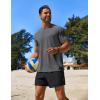 COOFANDY Mens Swim Shirt UPF 50+ Rash Guard Beach Tshirt Workout Quick Dry T Shirts for Running, Surfing and Hiking(Black&deep Grey)