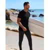 COOFANDY Mens Swim Shirt UPF 50+ Rash Guard Beach Tshirt Workout Quick Dry T Shirts for Running, Surfing and Hiking(Black&deep Grey)