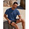 COOFANDY Mens Swim Shirt UPF 50+ Rash Guard Beach Tshirt Workout Quick Dry T Shirts for Running, Surfing and Hiking(Black&navy Blue)
