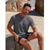 COOFANDY Mens Swim Shirt UPF 50+ Rash Guard Beach Tshirt Workout Quick Dry T Shirts for Running, Surfing and Hiking(Deep Grey)