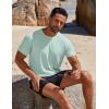 COOFANDY Mens Swim Shirt UPF 50+ Rash Guard Beach Tshirt Workout Quick Dry T Shirts for Running, Surfing and Hiking(Light Green)