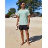 COOFANDY Mens Swim Shirt UPF 50+ Rash Guard Beach Tshirt Workout Quick Dry T Shirts for Running, Surfing and Hiking(Light Green)