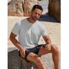 COOFANDY Mens Swim Shirt UPF 50+ Rash Guard Beach Tshirt Workout Quick Dry T Shirts for Running, Surfing and Hiking(Light Grey)