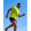 COOFANDY Mens Swim Shirt UPF 50+ Rash Guard Beach Tshirt Workout Quick Dry T Shirts for Running, Surfing and Hiking(Lime Green)