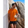 COOFANDY Mens Swim Shirt UPF 50+ Rash Guard Beach Tshirt Workout Quick Dry T Shirts for Running, Surfing and Hiking(Orange)