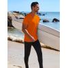 COOFANDY Mens Swim Shirt UPF 50+ Rash Guard Beach Tshirt Workout Quick Dry T Shirts for Running, Surfing and Hiking(Orange)