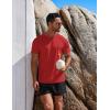 COOFANDY Mens Swim Shirt UPF 50+ Rash Guard Beach Tshirt Workout Quick Dry T Shirts for Running, Surfing and Hiking(Red)