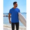 COOFANDY Mens Swim Shirt UPF 50+ Rash Guard Beach Tshirt Workout Quick Dry T Shirts for Running, Surfing and Hiking(Sky Blue)