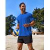 COOFANDY Mens Swim Shirt UPF 50+ Rash Guard Beach Tshirt Workout Quick Dry T Shirts for Running, Surfing and Hiking(Sky Blue)