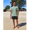 COOFANDY Mens Swim Shirt UPF 50+ Rash Guard Beach Tshirt Workout Quick Dry T Shirts for Running, Surfing and Hiking(Teal)