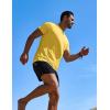 COOFANDY Mens Swim Shirt UPF 50+ Rash Guard Beach Tshirt Workout Quick Dry T Shirts for Running, Surfing and Hiking(Yellow)
