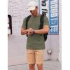 COOFANDY Men’s T Shirt Short Sleeve Cotton Blend T-Shirts Crew Neck Casual Summer Basic Tee Shirts(Army Green)