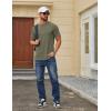 COOFANDY Men’s T Shirt Short Sleeve Cotton Blend T-Shirts Crew Neck Casual Summer Basic Tee Shirts(Army Green)