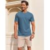 COOFANDY Men’s T Shirt Short Sleeve Cotton Blend T-Shirts Crew Neck Casual Summer Basic Tee Shirts(Dark Blue)