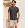 COOFANDY Men’s T Shirt Short Sleeve Cotton Blend T-Shirts Crew Neck Casual Summer Basic Tee Shirts(Dark Grey)