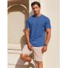COOFANDY Men’s T Shirt Short Sleeve Cotton Blend T-Shirts Crew Neck Casual Summer Basic Tee Shirts(Dazzling Blue)