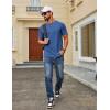 COOFANDY Men’s T Shirt Short Sleeve Cotton Blend T-Shirts Crew Neck Casual Summer Basic Tee Shirts(Dazzling Blue)