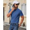 COOFANDY Men’s T Shirt Short Sleeve Cotton Blend T-Shirts Crew Neck Casual Summer Basic Tee Shirts(Dazzling Blue)
