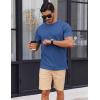 COOFANDY Men’s T Shirt Short Sleeve Cotton Blend T-Shirts Crew Neck Casual Summer Basic Tee Shirts(Dazzling Blue)