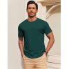 COOFANDY Men’s T Shirt Short Sleeve Cotton Blend T-Shirts Crew Neck Casual Summer Basic Tee Shirts(Lake Green)