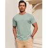 COOFANDY Men’s T Shirt Short Sleeve Cotton Blend T-Shirts Crew Neck Casual Summer Basic Tee Shirts(Light Green)