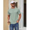 COOFANDY Men’s T Shirt Short Sleeve Cotton Blend T-Shirts Crew Neck Casual Summer Basic Tee Shirts(Light Green)
